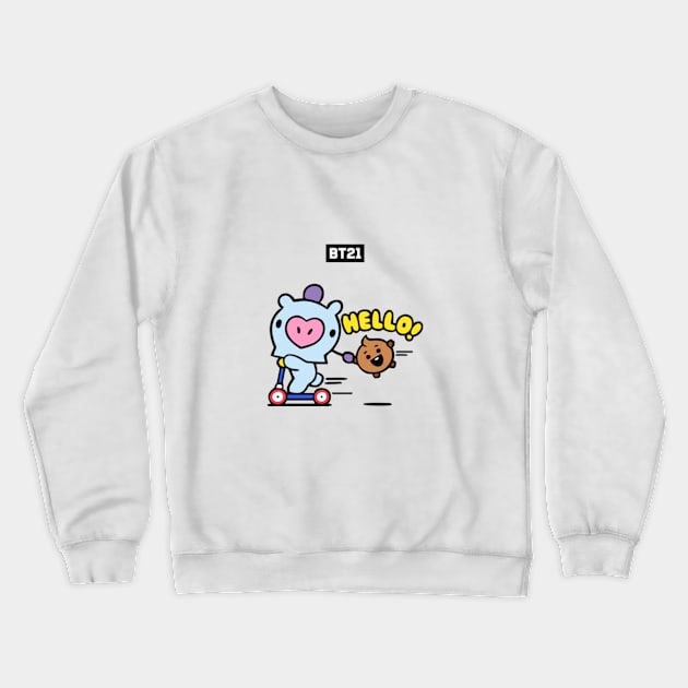 bt21 bts exclusive design 127 Crewneck Sweatshirt by Typography Dose